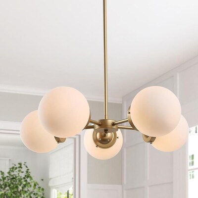 NEW WORLD DECOR Moonlight 5-Light Gold Modern/Contemporary Chandelier NEW WORLD DECOR Moonlight 5-Light Gold Modern/Contemporary Chandelier