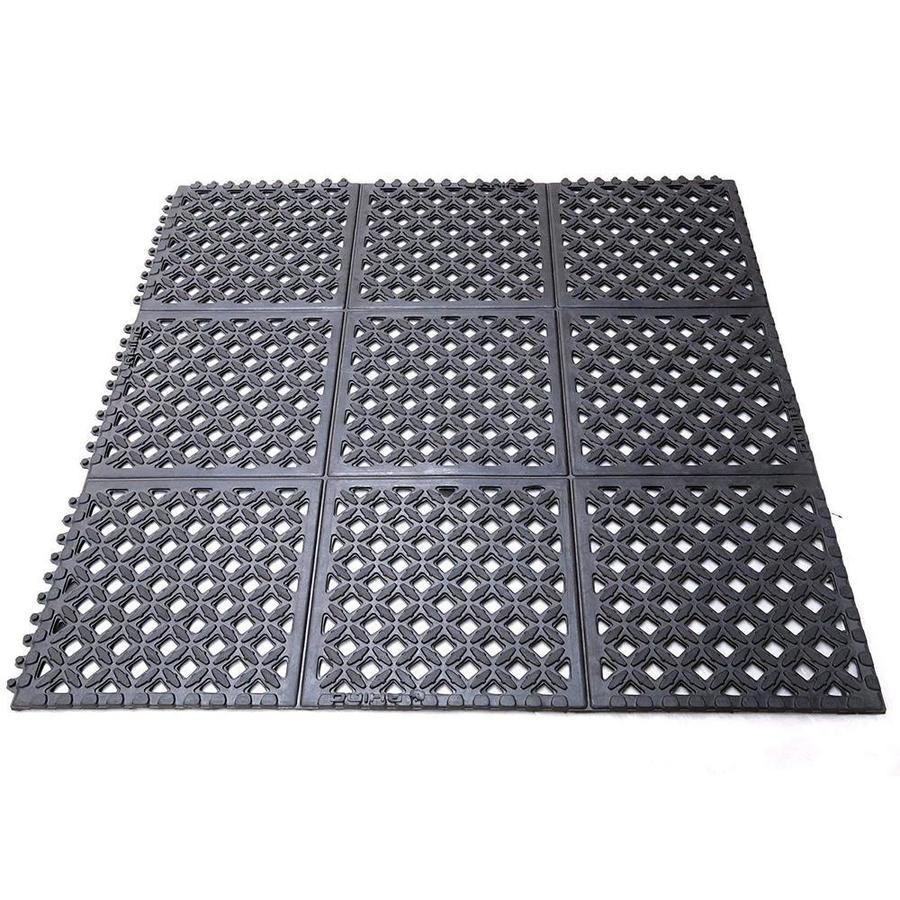 Rhino Mats DrainX Diamond DrainThru 2ft x 3ft Black Rectangular