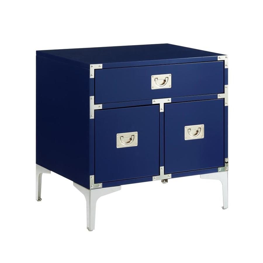 Inspired Home Ida Navy Blue Wood Veneer End Table in the End Tables ...