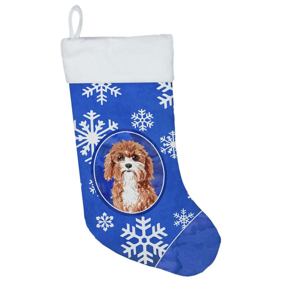 Caroline's Treasures Cavapoo Winter Snowflakes Christmas Stocking