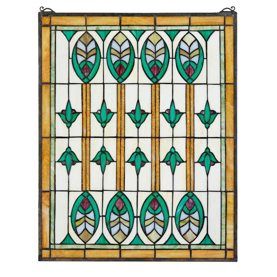 Design Toscano 25in H x 20in W Floral/Plants Stained Glass Panel in