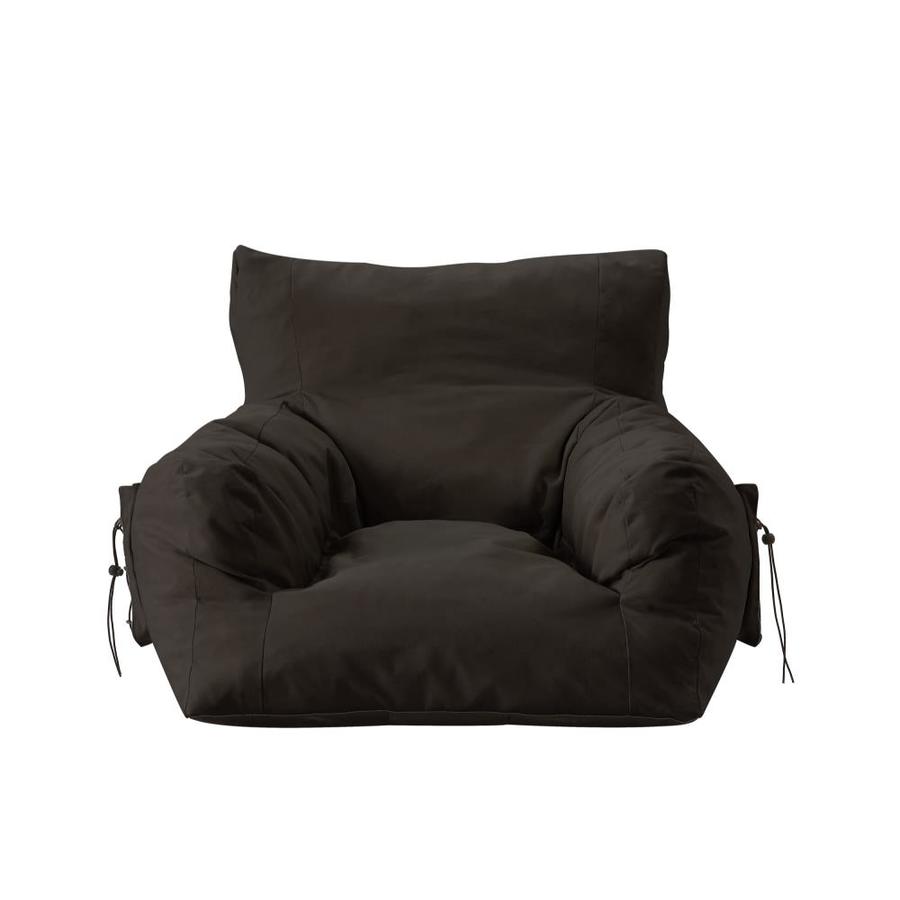 Loungie Loungie Comfy Nylon Bean Bag Chair Lounge Chair Memory Foam Chair Floor Arm Chair Brown In The Bean Bag Chairs Department At Lowes Com