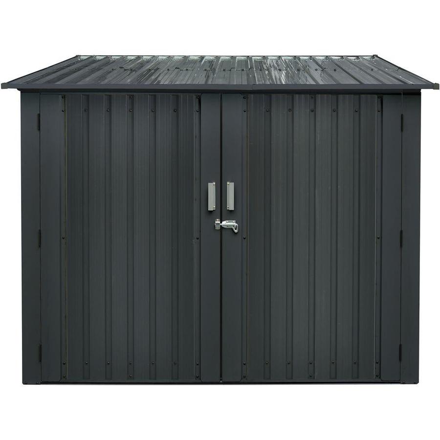 Hanover Galvanized Steel Bicycle Storage Shed with Sliding 