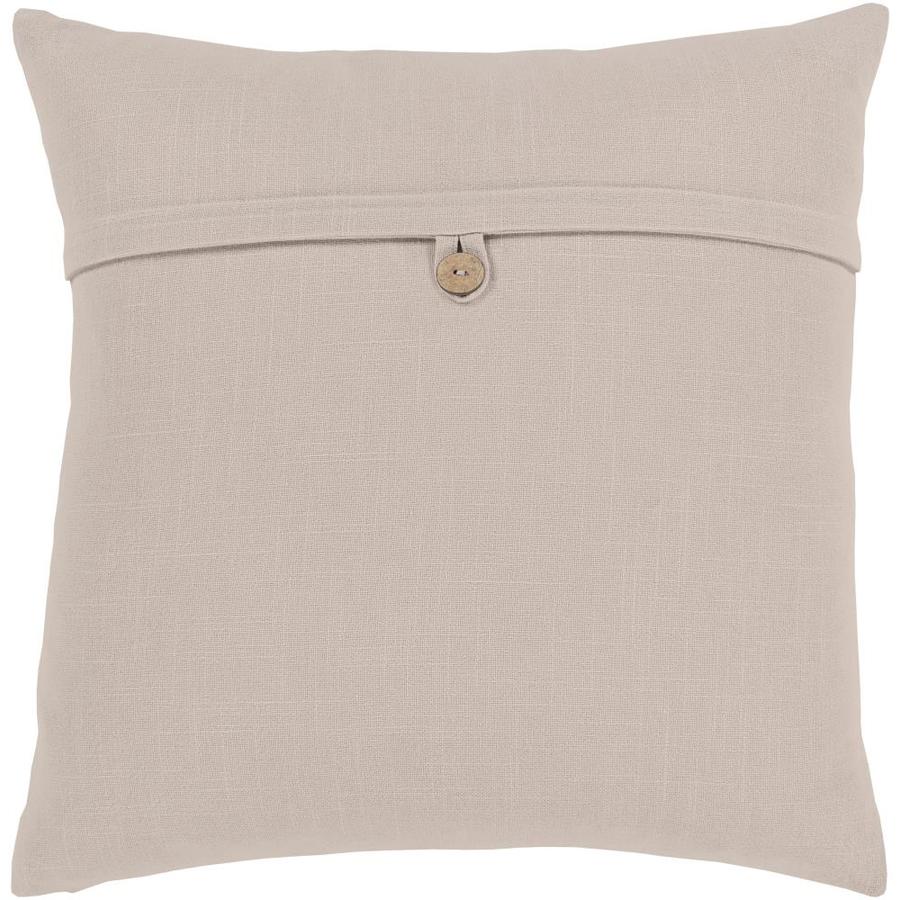 Surya Penelope Taupe 18-in x 18-in Pillow Cover