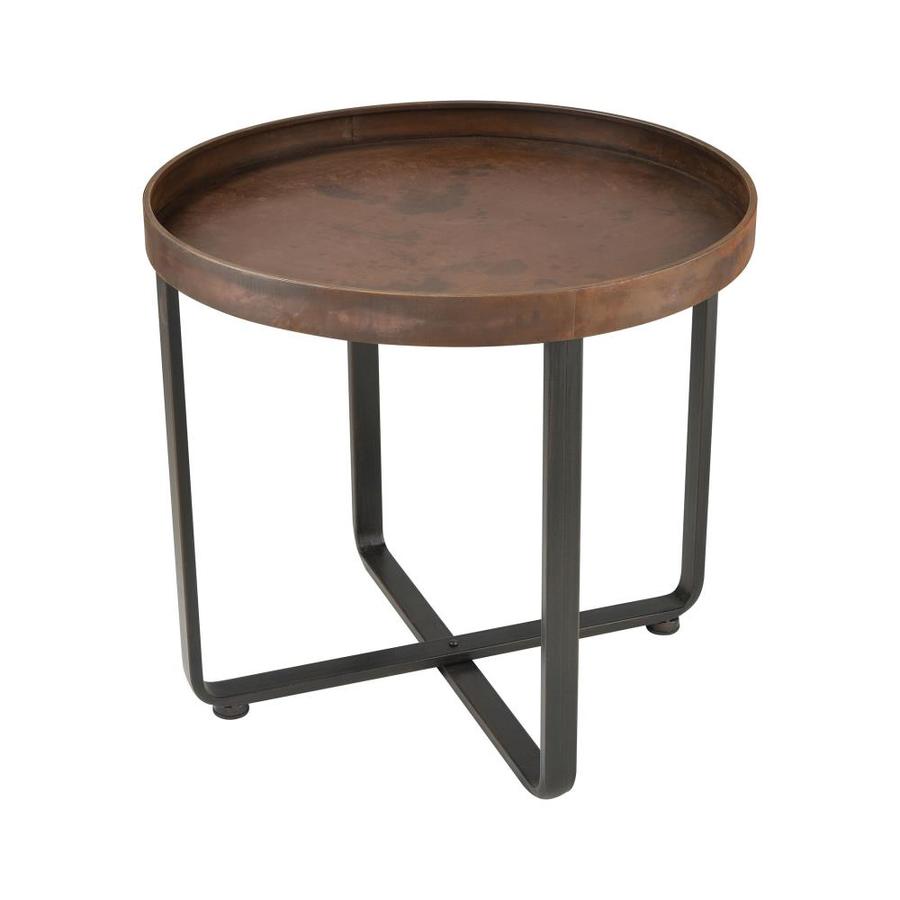 ELK Home Copperhead Rust Metal Round End Table in the End Tables ...