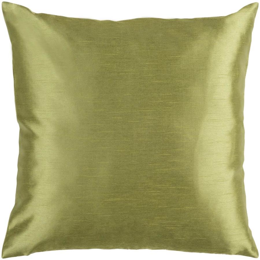 Surya Solid Luxe Dark Green 22-in x 22-in Pillow Kit