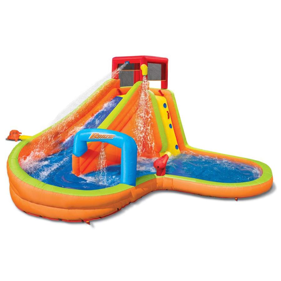 outdoor inflatable pool with slide