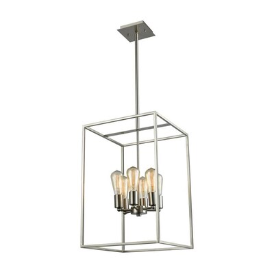 Thomas Lighting Williamsport 6-Light Brushed Nickel Transitional Chandelier Thomas Lighting Williamsport 6-Light Brushed Nickel Transitional Chandelier