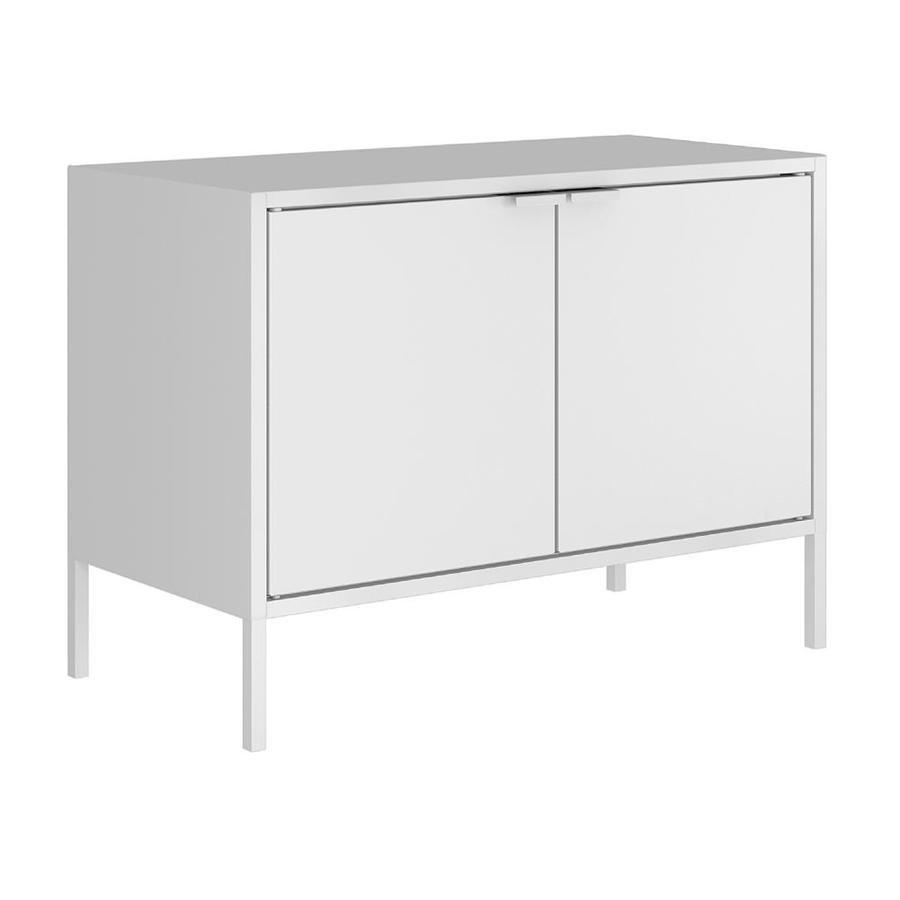 Manhattan Comfort Smart Low Wide TV Stand Cabinet in White