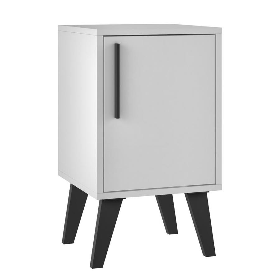 Manhattan Comfort Amsterdam White Composite End Table