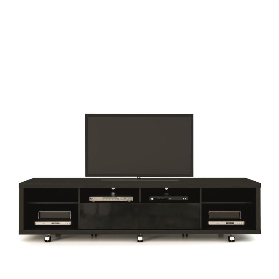 Manhattan Comfort Cabrini TV Stand 2.2 in Black Gloss and Black Matte