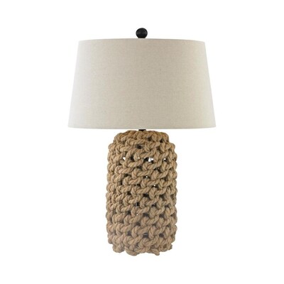 Elk Home 11 In Nature Rope 3 Way Table Lamp With Fabric Shade In The Table Lamps Department At Lowes Com