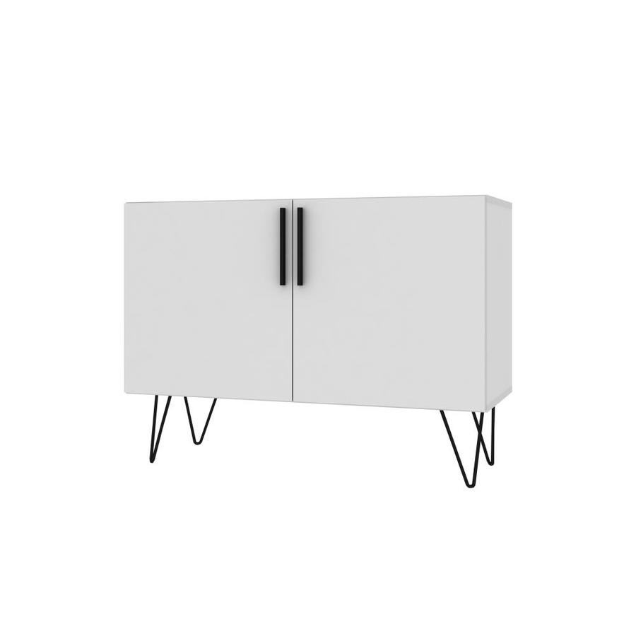 Manhattan Comfort Nolita Double Side Cabinet with 4 Shelves in White