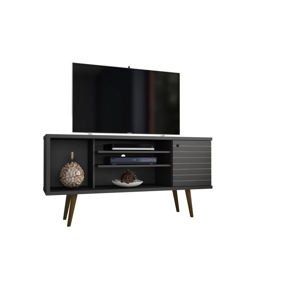 Manhattan Comfort Liberty 53.14-in TV Stand in Black