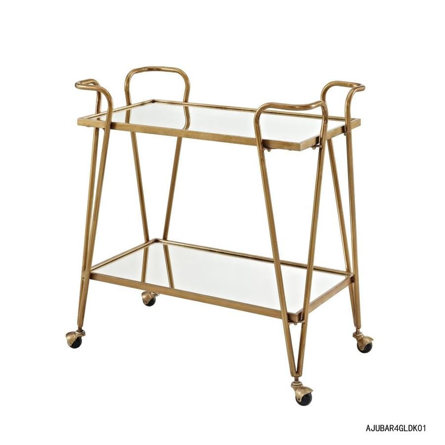 Linon Gold Metal Base With Wrought Iron Top Kitchen Cart 30 Linon Gold Metal Base With Wrought Iron