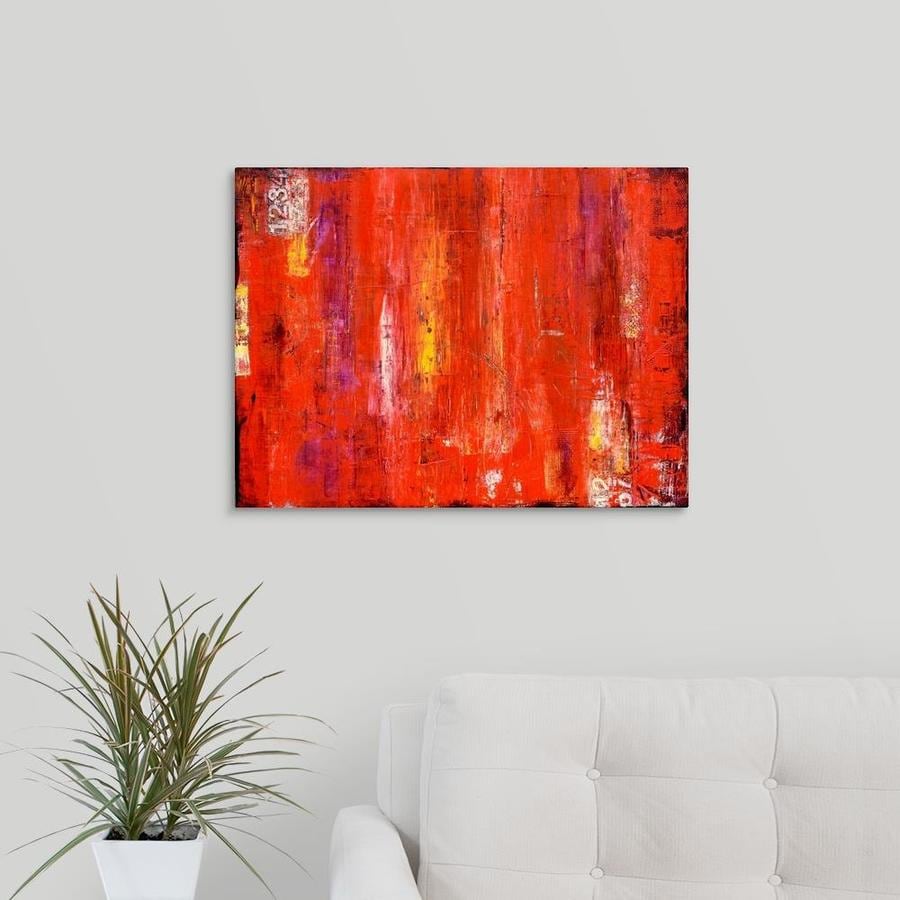 GreatBigCanvas GreatBigCanvas Frameless 18-in H x 24-in W Abstract ...