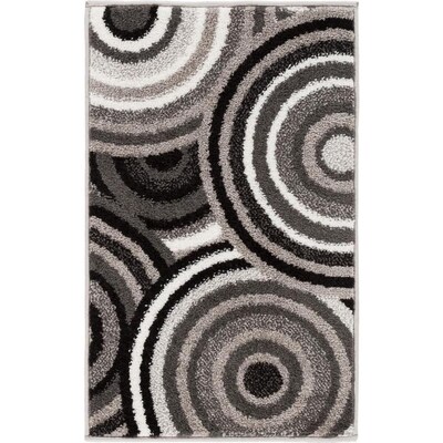 Well Woven Mystic 2 x 4 Grey Indoor Geometric Mid-Century Modern Area Rug Well Woven Mystic 2 x 4 Grey Indoor Geometric Mid-Century Modern Area Rug