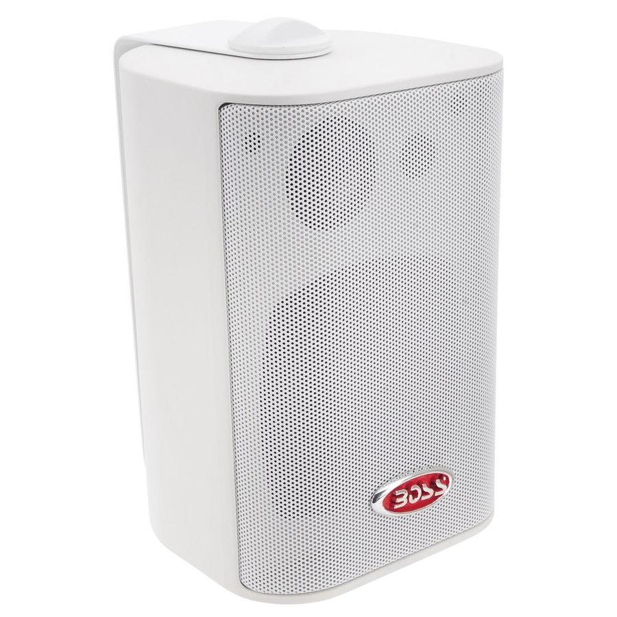 Boss Audio Systems 3-Way 200W Marine Box Speakers- 4-in, White Pair at