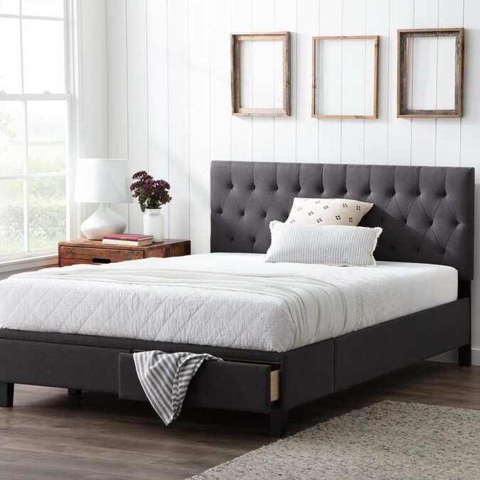 Brookside Anna Charcoal Full Platform Bed with Storage in the Beds