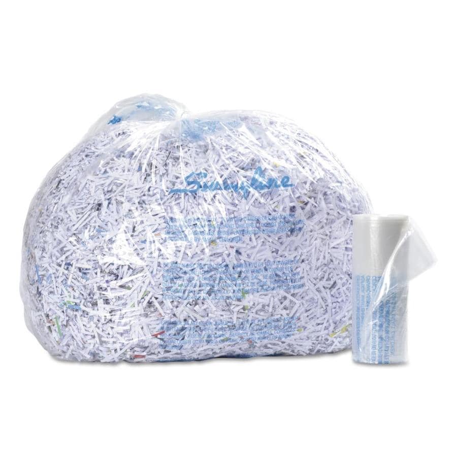 GBC 100Pack 60Gallon Clear Plastic Paper Shredder Trash Bag in the