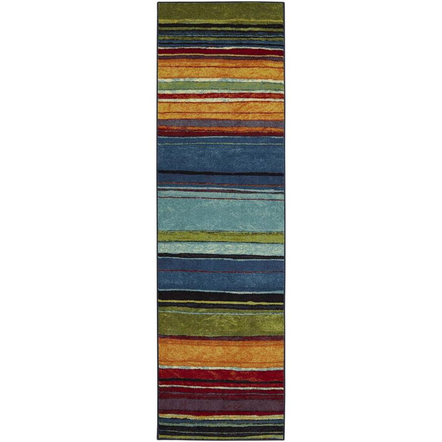 Mohawk Home New Wave 2 x 8 Rainbow Stripe MidCentury Modern Runner in