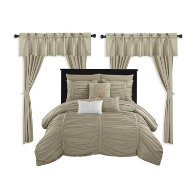 Chic Home Design Avila Beige King 20pc Comforter Set At Lowes Com Beige King 20pc Comforter Set At Lowes Com