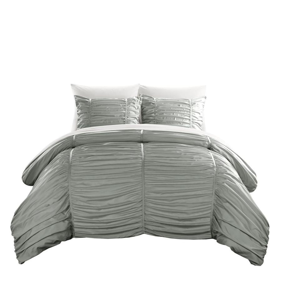 Chic Home Design Kaiah Grey Twin 5pc Comforter Set At Lowes Com