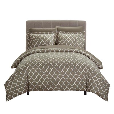 Chic Home Design Brooklyn Taupe King 3pc Duvet Set At Lowes Com Taupe King 3pc Duvet Set At Lowes Com