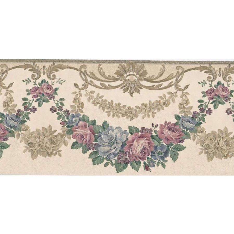 Dundee Deco Prepasted Wallpaper Border- Victorian Green, Pink, Gold ...