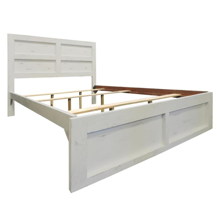 Benzara Wooden Queen Bed with Panel Headboard