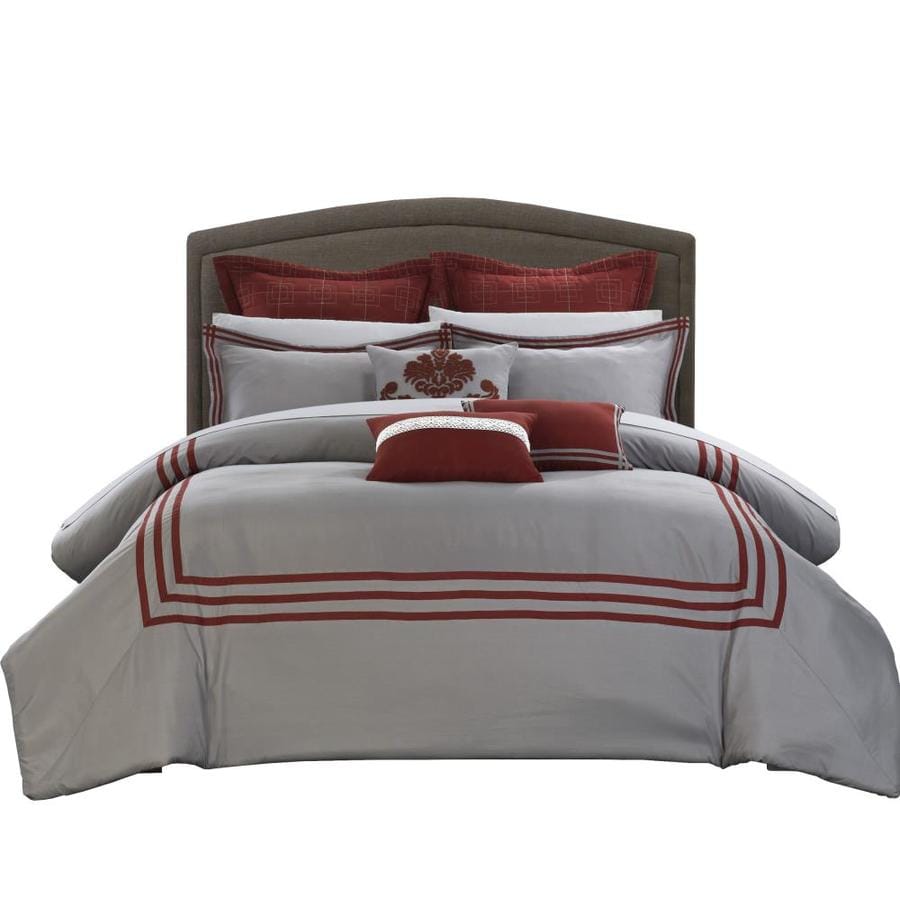 Chic Home Design Cosmo 8 Piece Red King Comforter Set In The Bedding Sets Department At Lowes Com