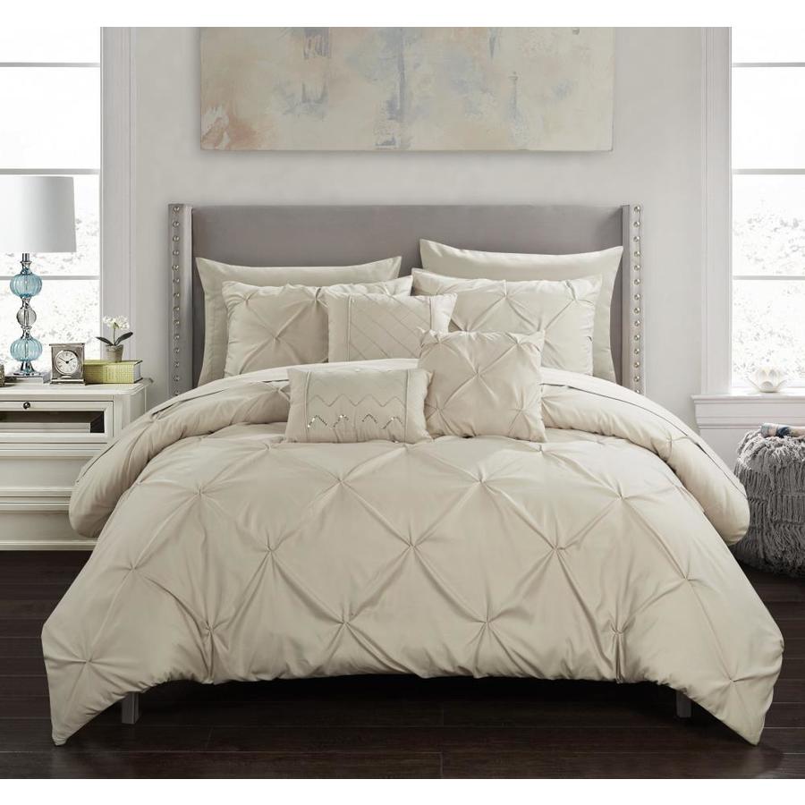 Chic Home Design Hannah 8-Piece Taupe Twin Comforter Set in the Bedding ...