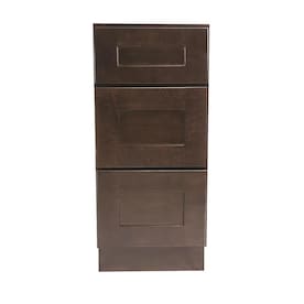 Design House Ready To Assemble 12x24x34 1 2 In Brookings Shaker Style 3 Drawer Base Cabinet In Espresso In The Semi Custom Kitchen Cabinets Department At Lowes Com