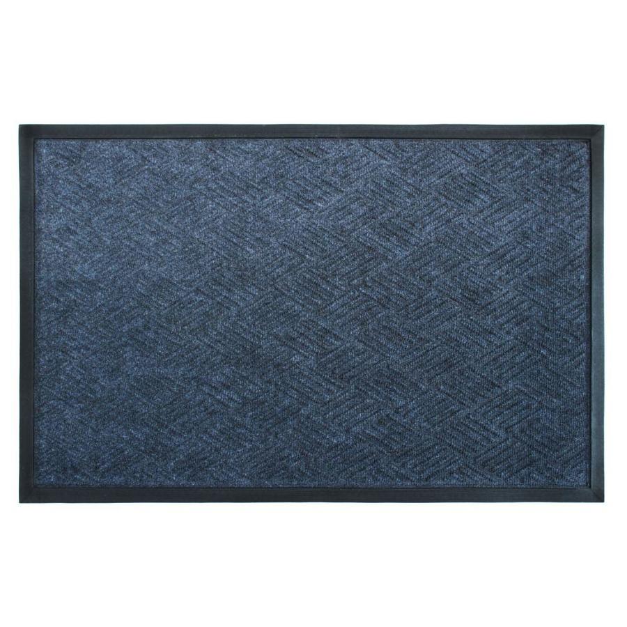 Zig Zag Cobalt Rubber Poly Doormat 2 X 3 Gray Indoor Outdoor Solid Area Rug In The Rugs Department At Lowes Zig Zag Cobalt Rubber Poly Doormat 2 X
