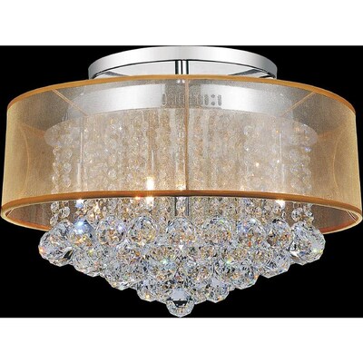 CWI Lighting Radiant 20-in Chrome Modern/Contemporary Halogen Flush Mount Light CWI Lighting Radiant 20-in Chrome Modern/Contemporary Halogen Flush Mount Light