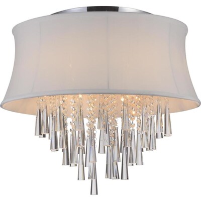 CWI Lighting Audrey 22-in Chrome Traditional Halogen Flush Mount Light CWI Lighting Audrey 22-in Chrome Traditional Halogen Flush Mount Light