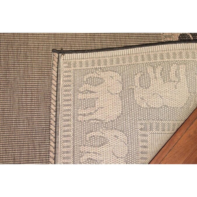Couristan RECIFE 8 x 8 Cocoa-Black Round Indoor/Outdoor Animal Print