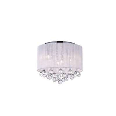 CWI Lighting Water Drop 14-in Chrome Modern/Contemporary Halogen Flush Mount Light CWI Lighting Water Drop 14-in Chrome Modern/Contemporary Halogen Flush Mount Light