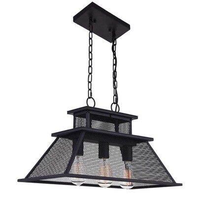 CWI Lighting Savill 3-Light Reddish Black Rustic Chandelier CWI Lighting Savill 3-Light Reddish Black Rustic Chandelier