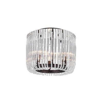 CWI Lighting Francesca 16-in Chocolate Traditional Incandescent Flush Mount Light CWI Lighting Francesca 16-in Chocolate Traditional Incandescent Flush Mount Light