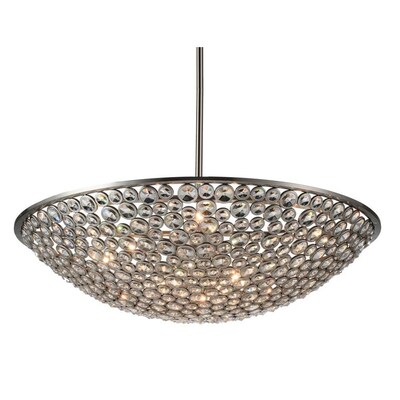 CWI Lighting Wallula 10-Light Satin Nickel Traditional Crystal Chandelier CWI Lighting Wallula 10-Light Satin Nickel Traditional Crystal Chandelier