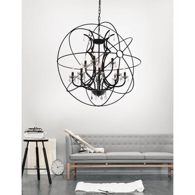 CWI Lighting Campechia 12-Light Brown Rustic Chandelier CWI Lighting Campechia 12-Light Brown Rustic Chandelier
