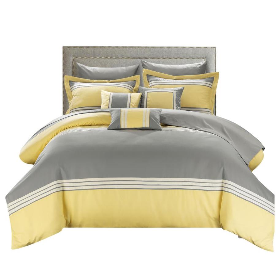 Chic Home Design Falcon 8 Piece Yellow Twin Comforter Set In The Bedding Sets Department At Lowes Com