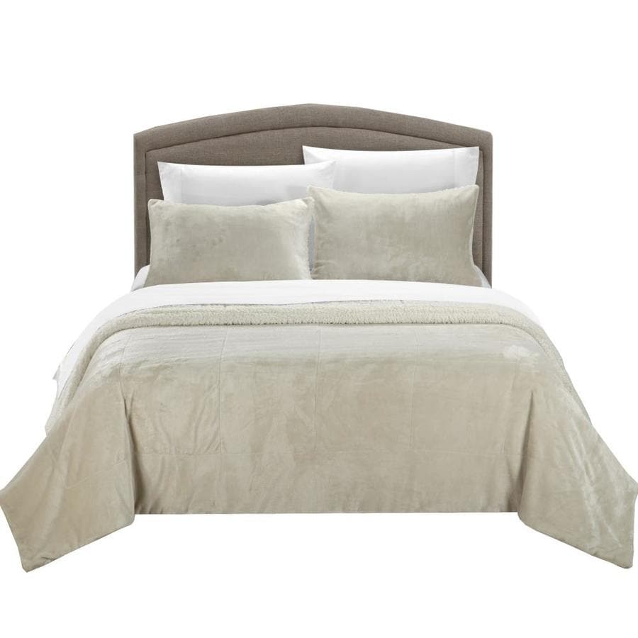 Chic Home Design Evie 2 Piece Beige Twin Extra Long Bedspread Set In The Bedding Sets Department At Lowes Com
