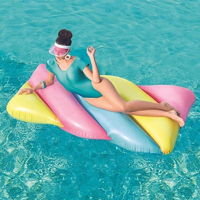 BESTWAY DOUBLE DESIGNER INFLATABLE SWIMMING POOL LOUNGER LILO WATER AIRBED BOAT