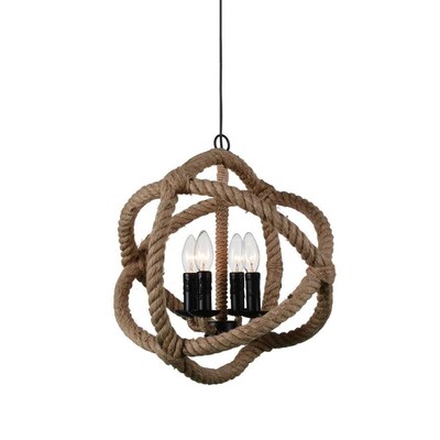 CWI Lighting Padma 4-Light Black Rustic Chandelier CWI Lighting Padma 4-Light Black Rustic Chandelier