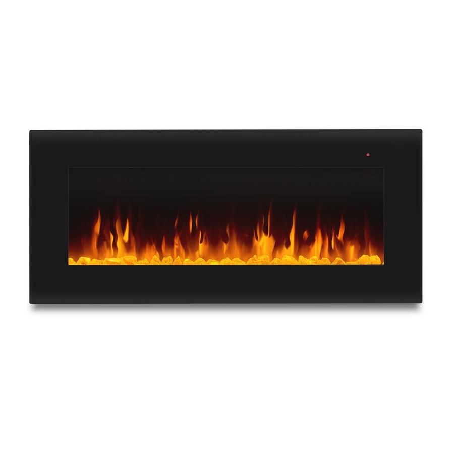 Real Flame 40in W Black FanForced Electric Fireplace in the Electric Fireplaces department at
