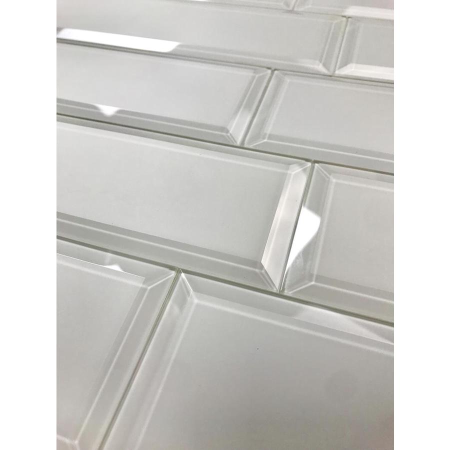 Abolos Frosted Elegance White Matte 3 In X 3 In Matte Glass Subway Wall Tile Sample In The Tile Samples Department At Lowes Com