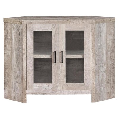 Monarch Specialties 42in L Tv Stand Taupe Reclaimed Wood Look