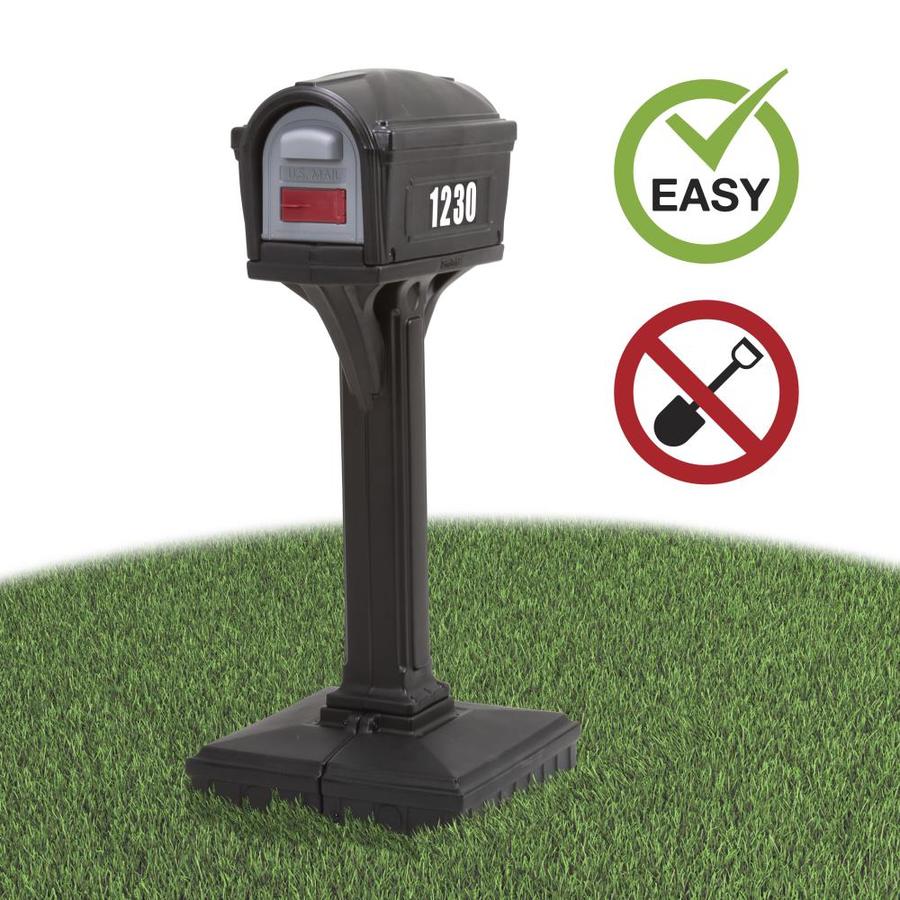 Simplay3 Large Plastic Black Ground Mount Mailbox in the Mailboxes ...